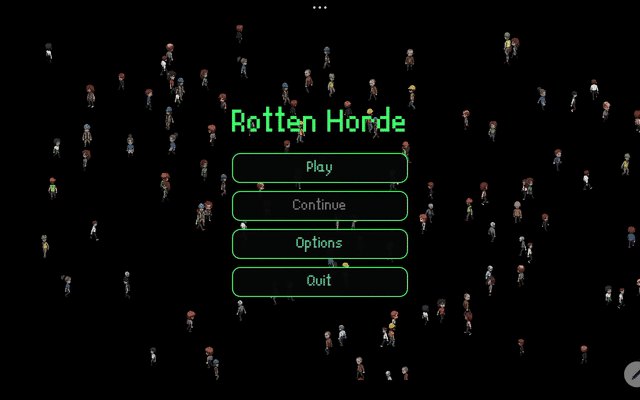 Menú principal de Rotten Horde